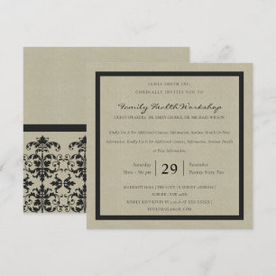 RUSTIC KRAFT BLACK DAMASK CLASSIC WORKSHOP EVENT INBJUDNINGAR