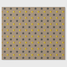 Rustic Kraft Black Guld Stars Helgdag Presentpapper