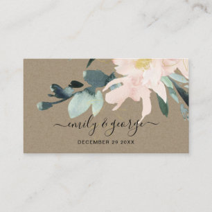 RUSTIC KRAFT BLOMMIGT BRÖLLOP WEBSITE OSA VISITKORT