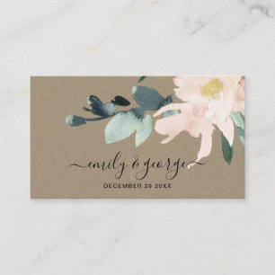 RUSTIC KRAFT BLOMMIGT BUNCH BRÖLLOP WEBSITE VISITKORT