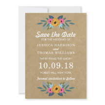 Rustic Kraft Blommigt Wandeans Bröllop Samling