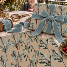 Rustic Kraft Blue Juniper Träd Grenar