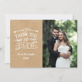 Rustic Kraft Boho Bröllop Photo Tack So mycket