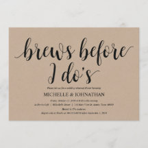 Rustic Kraft Bröllop Rehearsal Dinner Inbjudan