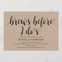 Rustic Kraft Bröllop Rehearsal Dinner Inbjudan