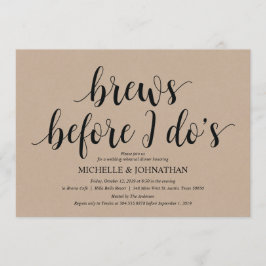 Rustic Kraft Bröllop Rehearsal Dinner Inbjudan