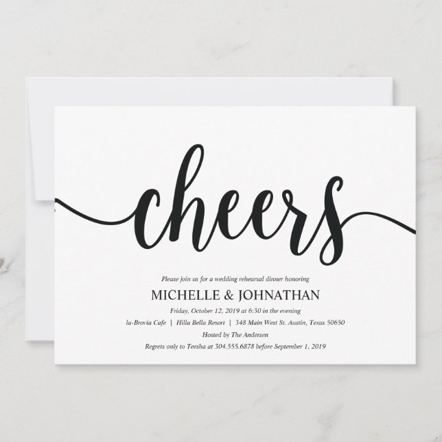 Rustic Kraft Bröllop Rehearsal Dinner Inbjudan (Framsida)