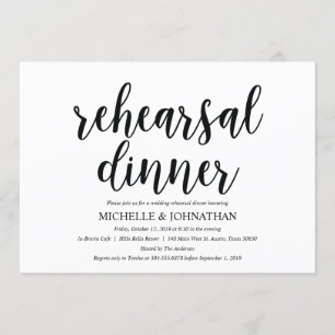 Rustic Kraft Bröllop Rehearsal Dinner Inbjudan