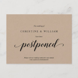 Rustic Kraft,, Bröllopsinbjudan uppskjuten Vykort