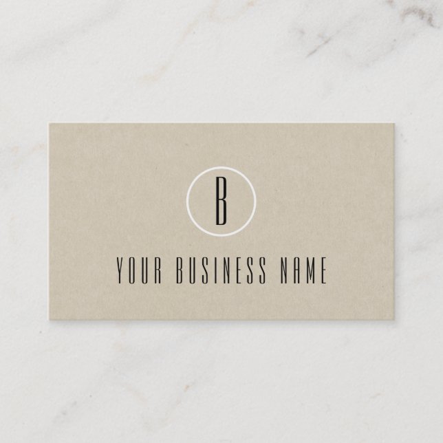 Rustic Kraft Brown Minimal kundförmånskort Lojalitetskort (Framsida)