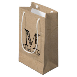 Rustic Kraft Brown Papper look Monogram
