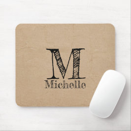 Rustic Kraft Brown Papper look Monogram Musmatta