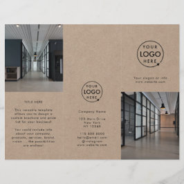 Rustic Kraft Business Photo Trifold Brochure