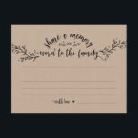 Rustic Kraft  ett minneskort Inbjudningar<br><div class="desc">Rustic Kraft  ett minne eller ord till familjen</div>