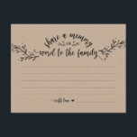 Rustic Kraft  ett minneskort Inbjudningar<br><div class="desc">Rustic Kraft  ett minne eller ord till familjen</div>