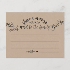 Rustic Kraft  ett minneskort Inbjudningar