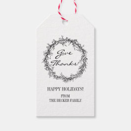 Rustic Kraft Ge Thanksgiving Gift Märkres Presentetikett