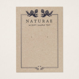 Rustic Kraft Gräs Cones Earring Jewelry Visning Visitkort