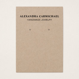 Rustic Kraft Handmade-made Jewelry Earring Visning Visitkort