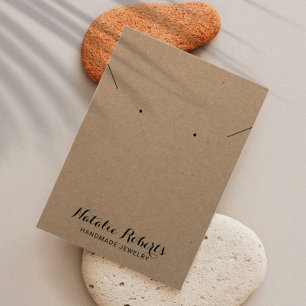 Rustic Kraft Juvelry Earring Necklace Visning Visitkort
