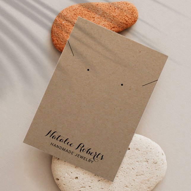 Rustic Kraft Juvelry Earring Necklace Visning Visitkort (Skapare uppladdad)