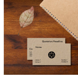 Rustic Kraft - Libra zodiac-tecken Visitkort