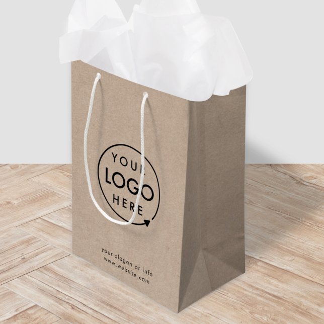 Rustic Kraft Logotyp | Affärsmodern natur (
Rustic Kraft company branded gift bags for small business gifting, brand events & promotional swag.)