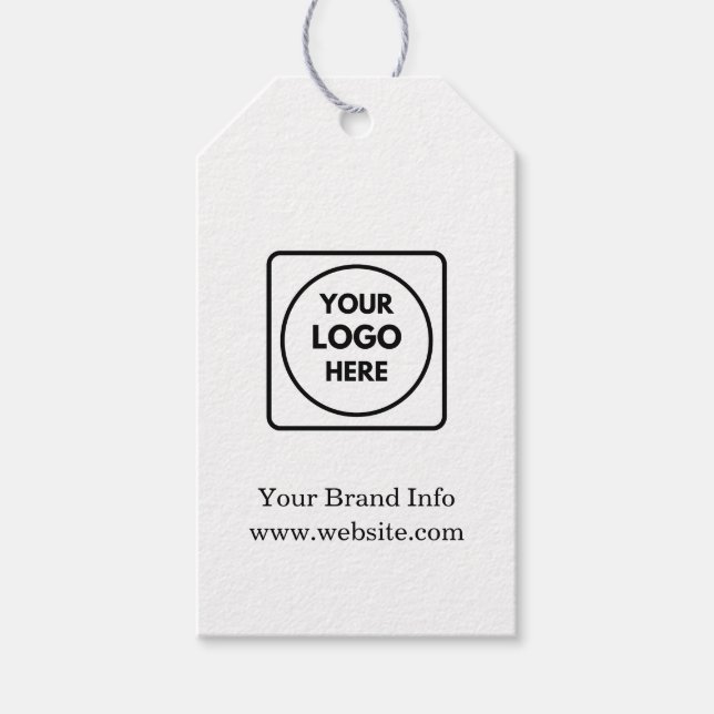 Rustic Kraft-logotyp | Anpassad Modern Minimal Bra Presentetikett (Framsidan)