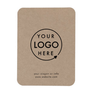 Rustic Kraft Logotyp   Modern för företag Magnet