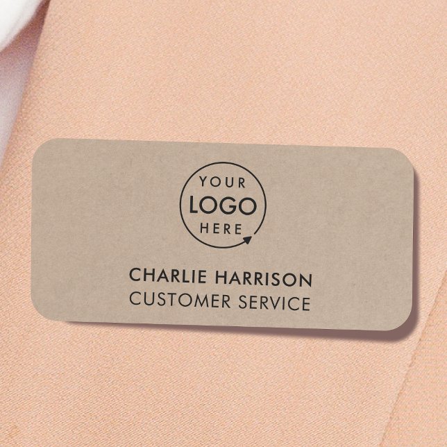 Rustic Kraft Logotyp | Modern personal inom företa Namnbricka (Skapare uppladdad)