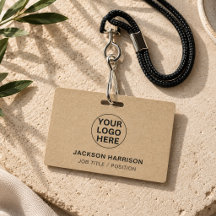 Rustic Kraft-märke l Företagets logotyp Anställd-I