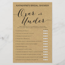 Rustic Kraft Möhippa Game PRINTED