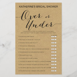 Rustic Kraft Möhippa Game PRINTED