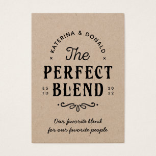 Rustic Kraft No Hål the Perfekt Blend Favor Taggs Visitkort