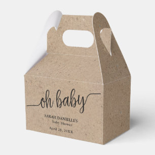 Rustic Kraft Oh Baby Anpassningsbar Small Candy Presentaskar