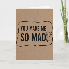 Rustic Kraft Papper Funny Valentines day Helgkort