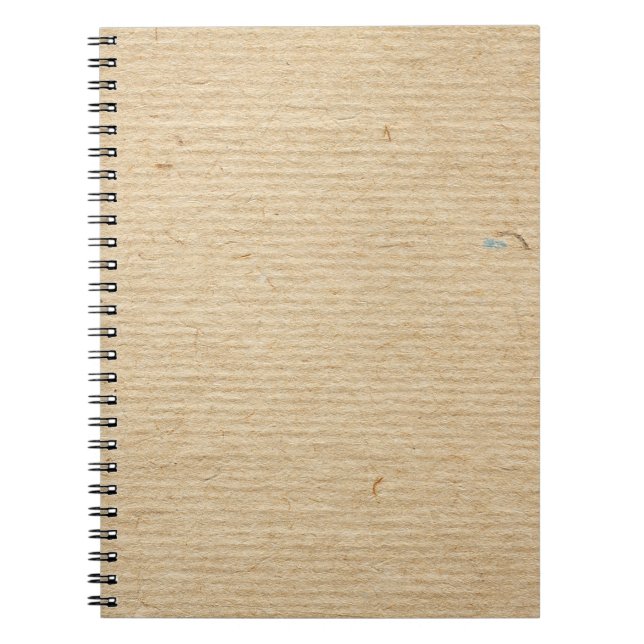 Rustic Kraft Papper: Texturerad bakgrund. Anteckningsbok (Framsidan)