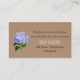 Rustic Kraft Pappra Hydrangeas Blommigt Bröllop Tilläggskort