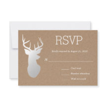 Rustic Kraft Papprare Silver Antler Bröllop OSA