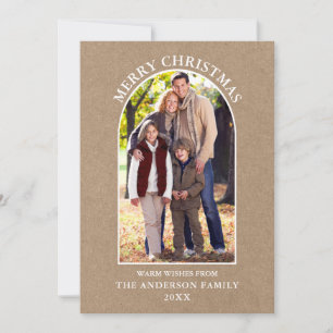 Rustic Kraft Photo Arch God jul Julkort