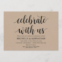 Rustic Kraft Post Bröllop Brunch-inbjudan