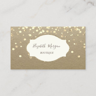 Rustic Kraft, Ram Gold Konfetti Visitkort