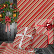 Rustic Kraft Red Candy Rand Helgdag