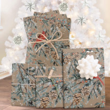 Rustic Kraft Red Cardinal Juniper Grenar Berries