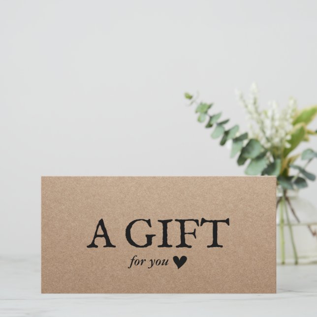 Rustic Kraft Salon & Spa Gift-certifikat (Stående Fram)