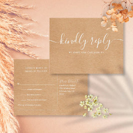 Rustic Kraft Sång Request OSA Postcard Inbjudan Vykort