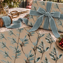 Rustic Kraft Silver Blue Spruce Träd Grenar
