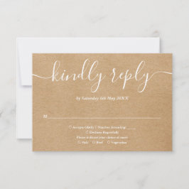 Rustic Kraft Simple Elegant Script OSA Kort