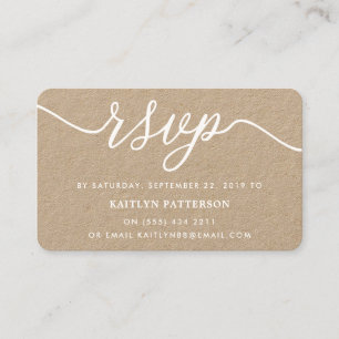 Rustic Kraft Simple Script OSA Visitkort