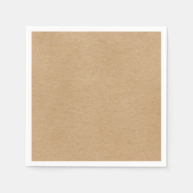 Rustic Kraft Simple Snyggt Boho Pappersservett (Framsidan)